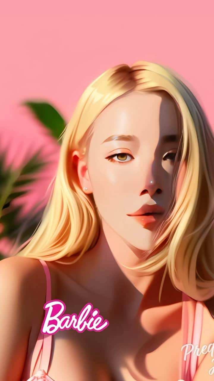 難波サキのインスタグラム：「-𝐁𝐚𝐫𝐛𝐢𝐞🩷  前半は美化されすぎたAI Barbie（笑） 後半は足と腕とか人形すぎる Barbie（笑） 人形すぎるやつ、ちゃんと現物写真は私です（笑） 面白すぎて自分で笑った🤣 失敗作はスレッズに載せときます。苦笑  #barbiedoll #Barbie」