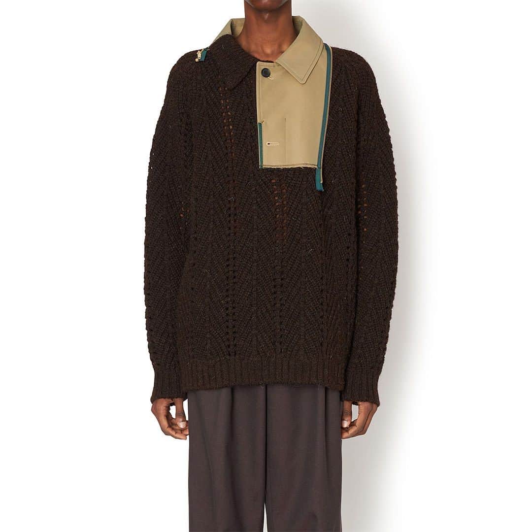 kolorさんのインスタグラム写真 - (kolorInstagram)「⁣ 　⁣ kolor AW2023 Men's Collection⁣ Collar Docking Knit Pullover⁣ ⁣  ⁣ #kolor #kolorofficial #KLRFW23 #AW23」7月30日 18時03分 - kolorofficial