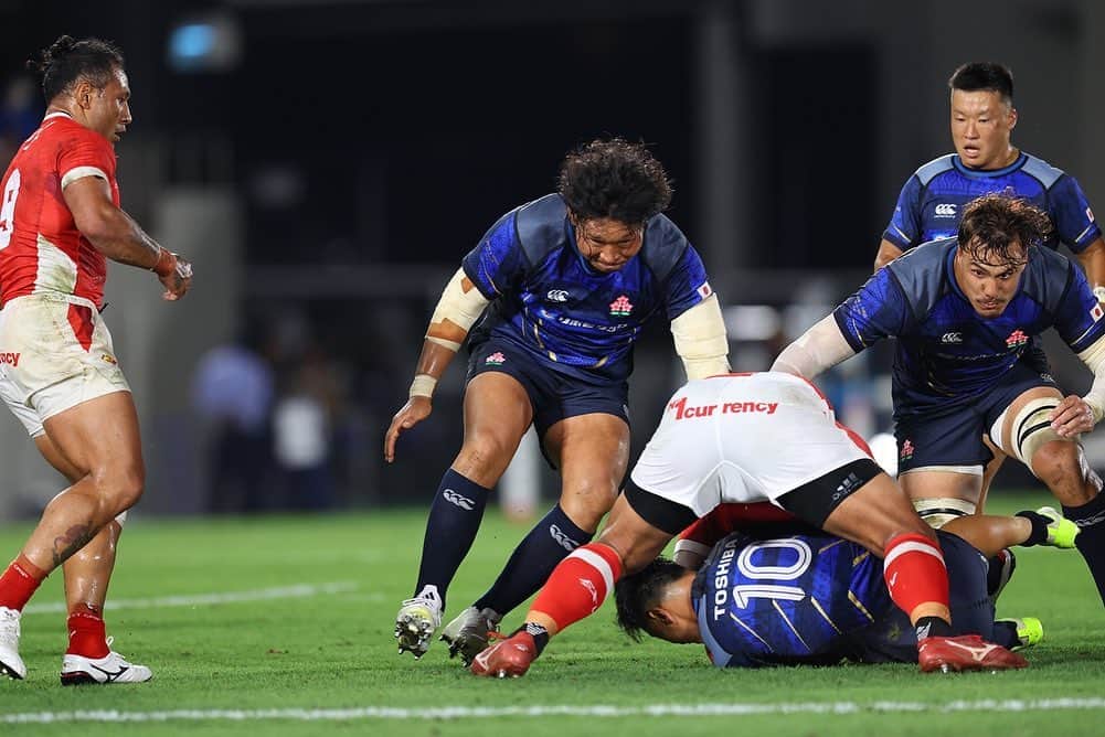 稲垣啓太のインスタグラム：「vs TONGA🇹🇴 21-16 win.  課題は多いが勝ったことが全て。 暑い中沢山の応援に感謝🌸」