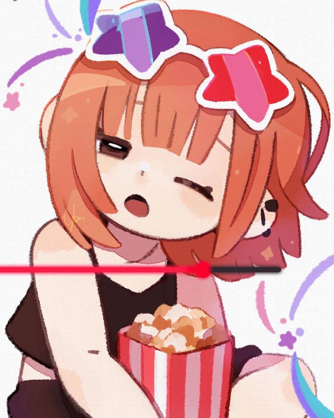 ユキノシュガーのインスタグラム：「#drawing#illustration#original#originalcharacter#originalart#girl#orange#movie#instagram」