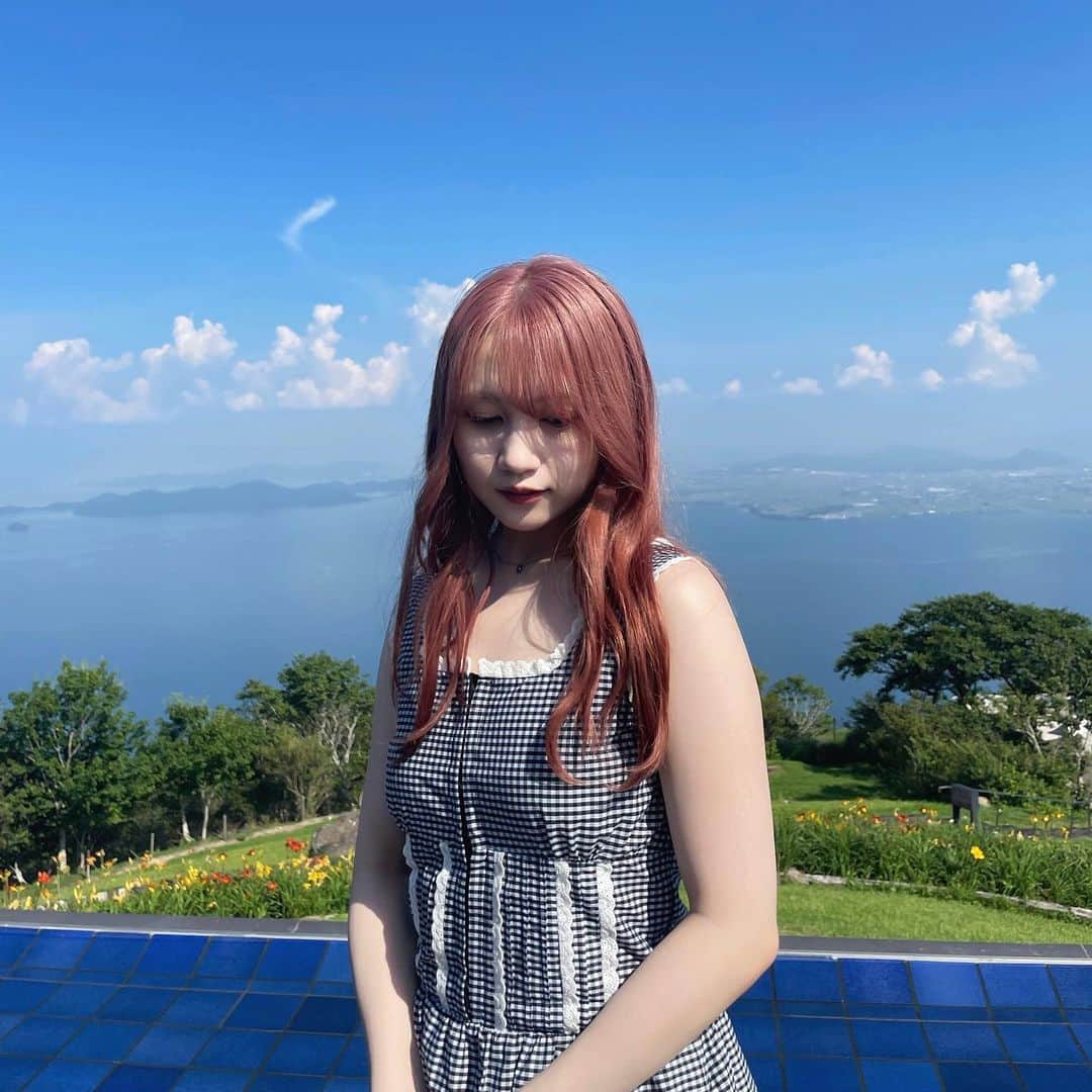 赤堀君江のインスタグラム：「どこ見ても綺麗で、楽しかった🥺✌️ 初めて琵琶湖見た！！！！！！  #琵琶湖テラス」