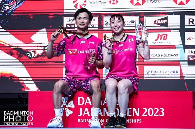 渡辺勇大のインスタグラム：「DAIHATSU Japan Open 2023 Champion🇯🇵🥇✨ 沢山のサポートが背中を押してくれました！ありがとうございました！ 最高の舞台で最高の成績が出せて嬉しいです！また次に向けて頑張ります！  📷 @badmintonphoto_official   #ワタガシ #badminton」