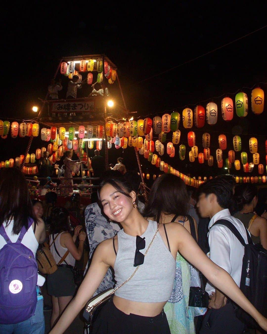 白河れいのインスタグラム：「#matsuri #natsumatsuri #夏祭り 夏のはじまり感じてきました🏮⛩️」