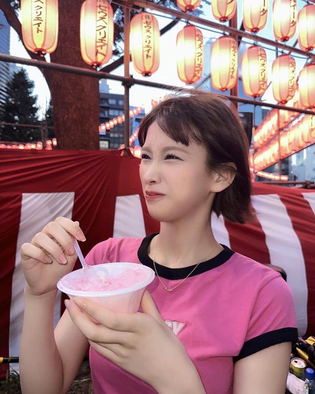 金子みゆさんのインスタグラム写真 - (金子みゆInstagram)「かき氷食べた！🍧  風強すぎた」7月30日 18時44分 - kaneko_miyu0813