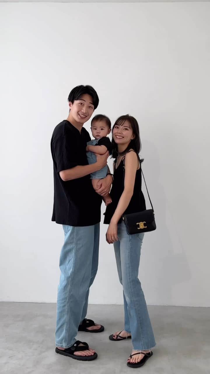 神田希未菜のインスタグラム：「夏の家族コーデ集 👨‍👩‍👦♡  #男の子ママ #リンクコーデ」