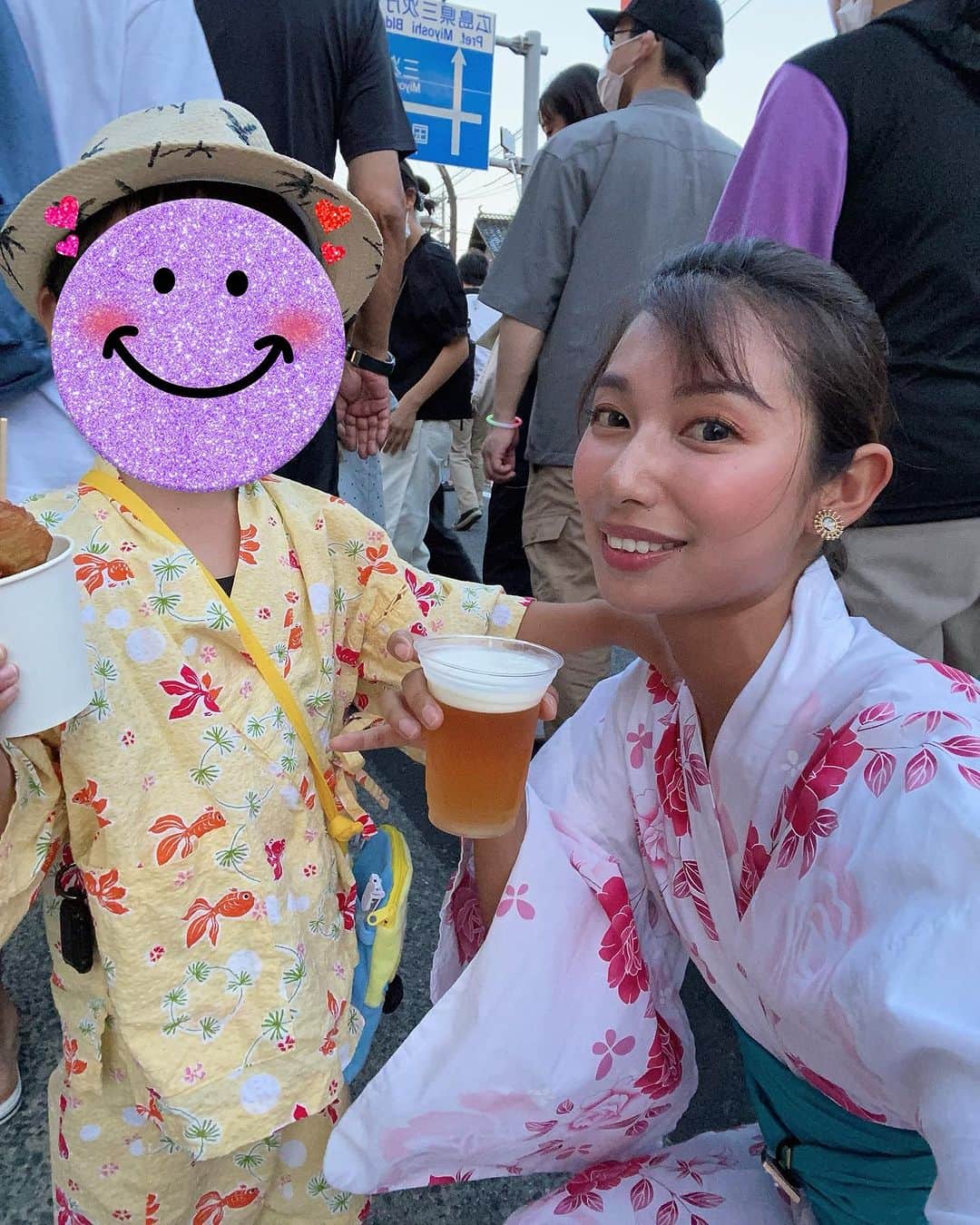 エマ中岡優姫さんのインスタグラム写真 - (エマ中岡優姫Instagram)「お祭りわっしょい🪅 楽しかったー❤️ #サニ坊とエママの日常」7月30日 20時05分 - emma__yun