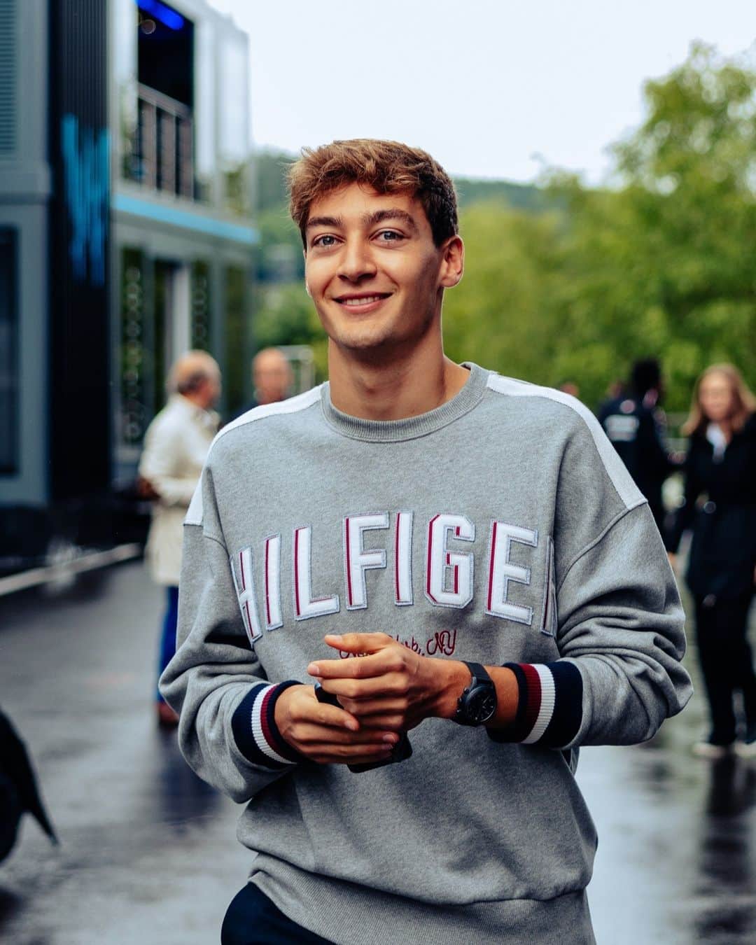Tommy Hilfigerのインスタグラム：「George Russell is dressed and ready for the Belgian Grand Prix! Let’s do this @georgerussell63 @mercedesamgf1 🏁」