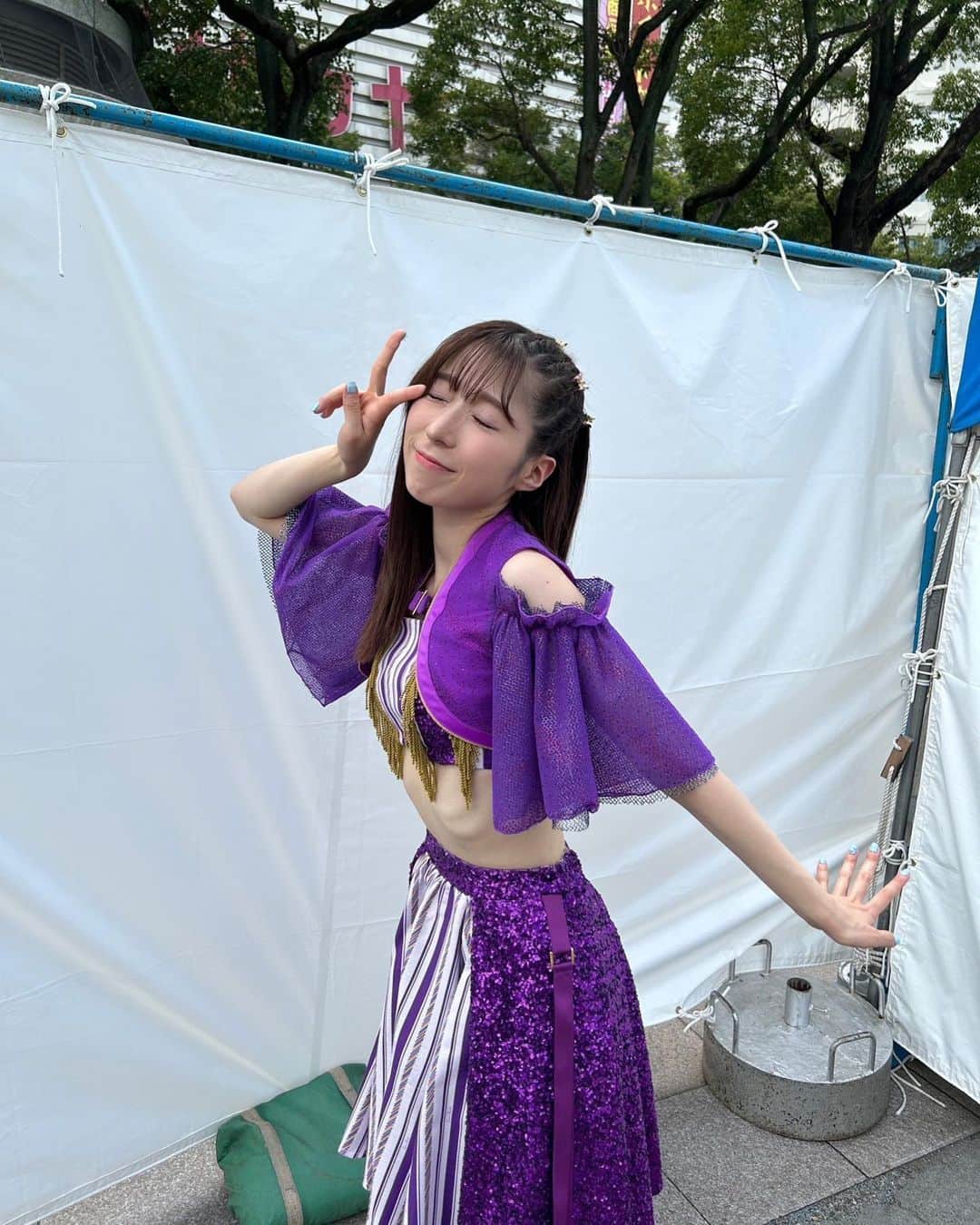 大黒柚姫のインスタグラム：「＊ 外が暑くて溶けるかと思った🫠🫠🫠  #毎日1柚姫 #follome #selfie #instadaily #instalike #tflersn #idol #アイドル#fyp#Japan #アイドル衣装」