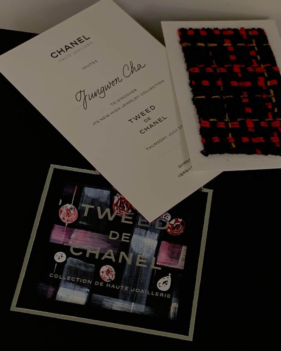 チャ・ジョンウォンさんのインスタグラム写真 - (チャ・ジョンウォンInstagram)「Tweed de CHANEL ♡ #CHANEL #트위드드샤넬 #CHANELHighJewelry」7月30日 22時29分 - ch_amii