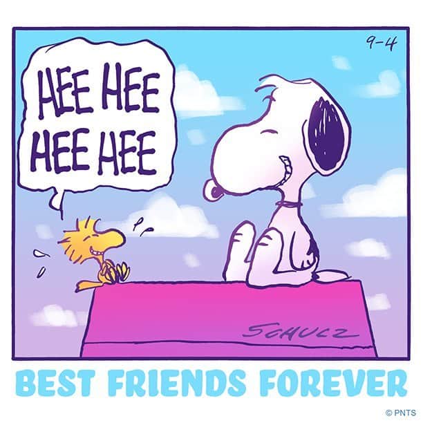 スヌーピーのインスタグラム：「Tag a friend who makes you laugh #InternationalDayOfFriendship」