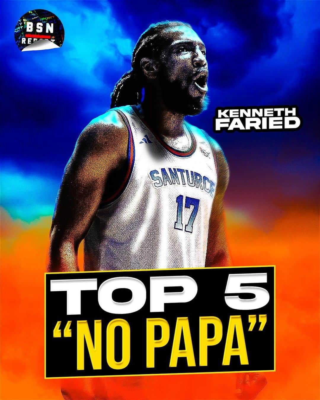 ケネス・フェリードのインスタグラム：「🎥 | TOP 5 “NO PAPA” DE KENNETH FARIED ESTÁ TEMPORADA 2023 🦀 🔥  SIGUE @BSNREPORT PARA MAS」