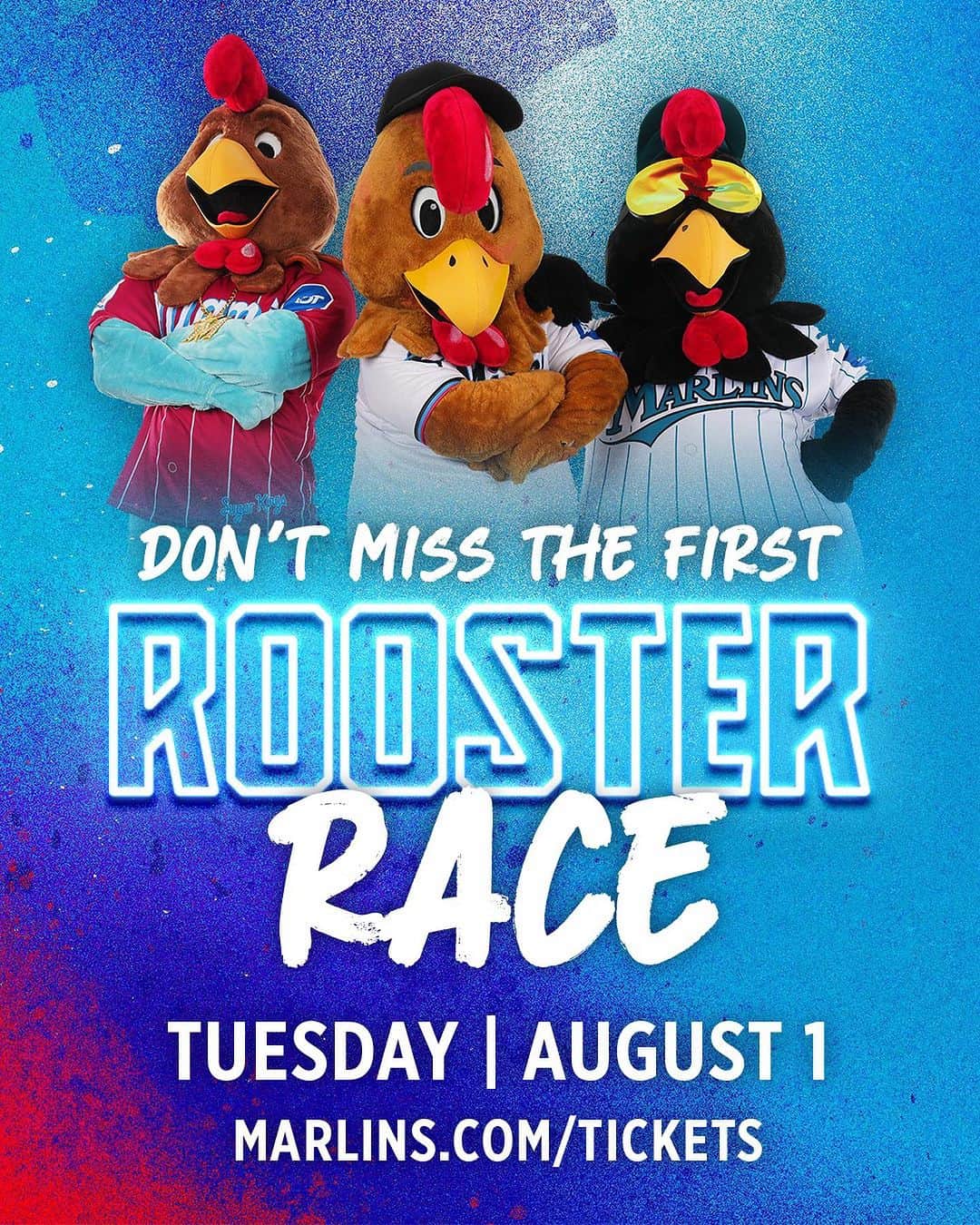 マイアミ・マーリンズさんのインスタグラム写真 - (マイアミ・マーリンズInstagram)「👀🐓🐔  Come watch the rooster race this upcoming Tuesday at @loandepotpark. #MakeItMiami」7月31日 6時31分 - marlins