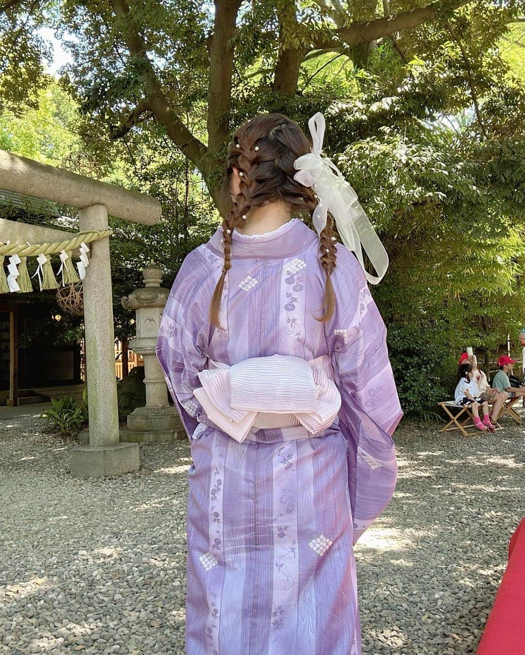 新矢皐月さんのインスタグラム写真 - (新矢皐月Instagram)「鯛みくじ⛩️💓 この時の動画は明後日（水曜）だすから見てね☺️  普段は浴衣ってなると髪の毛アップにするんだけど 髪切る前だったから長くないとできない髪型にしたの🤭  甘め系で個人的珍しい🫶  #川越氷川神社 #鯛みくじ #おみくじ  #浴衣 #小江戸川越 #浴衣ヘアアレンジ #ヘアアレンジ #yukata #kawagoe #japantravel #japantrip #japanstyle #jinja #omikuji」7月31日 18時59分 - araya_satsuki