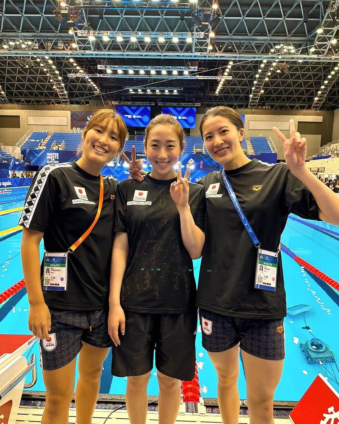 五十嵐千尋さんのインスタグラム写真 - (五十嵐千尋Instagram)「2023年世界水泳(福岡)終了しました。 . 母国開催でたくさんの歓声の中で泳げた事、私はこの場に来れて良かったなと感じると同時に、だからこそたくさんの人に結果として示したかったです。それは日本チーム全体の課題でもあると思います。観てる側も戦ってる側も勝たないと面白くないです。 まだまだ世界の壁は高い。 . 今大会誇らしかった同期と最後に写真を撮りました。そしてたくさんの応援ありがとうございました。 今回の結果を受け止めてまずは9月のアジア大会に！」7月31日 19時20分 - iga24chiii
