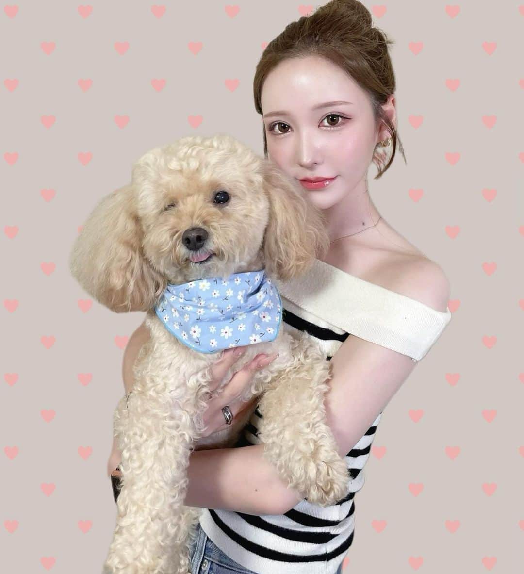ANNAさんのインスタグラム写真 - (ANNAInstagram)「ミルちゃんおっきくなったなぁ🐶💭🩵 君は本当にトイプーなのか？笑 トリミング前のモサモサ君🐾  ⁡ ⁡ ⁡ ⁡ ⁡ #トイプードル#トイプー#わんこのいる生活 ⁡#ootd#selfie#daily#dailylook#오오티디데일리룩#코디#좋아요#좋아요반사#패션스타그램#셀스타그램#셀카#얼스타그램#韓国ファッション#韓国メイク」7月31日 13時13分 - sx_xanna