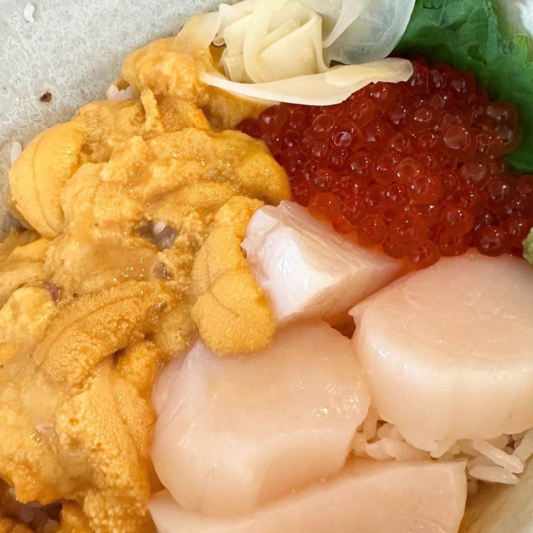 vo_coのインスタグラム：「🍚 大槌町からお取り寄せした牛乳瓶うににいくらと大粒のホタテを合わせて海鮮丼にしてみたよ 食材原価だけでかなりいっちゃったけど大満足〜 年に一回くらいの贅沢として許されるのではという結論に至ったので、また来年やります」
