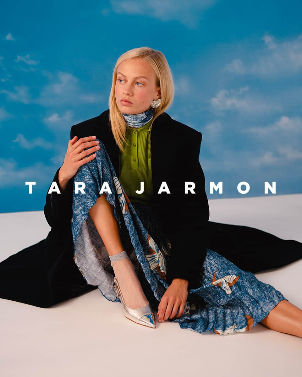 タラジャーモンのインスタグラム：「Shades of blue.   #tarajarmon#fashion#FW23#newin#blue」