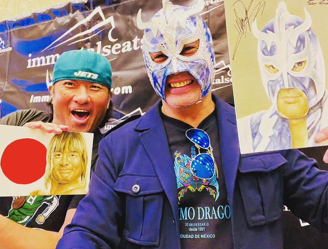 ウルティモ・ドラゴンのインスタグラム：「@sho_funaki  @dragongate_pro  @toru.kido  @ud_tiendaoficial  #ファンの方からのプレゼント」