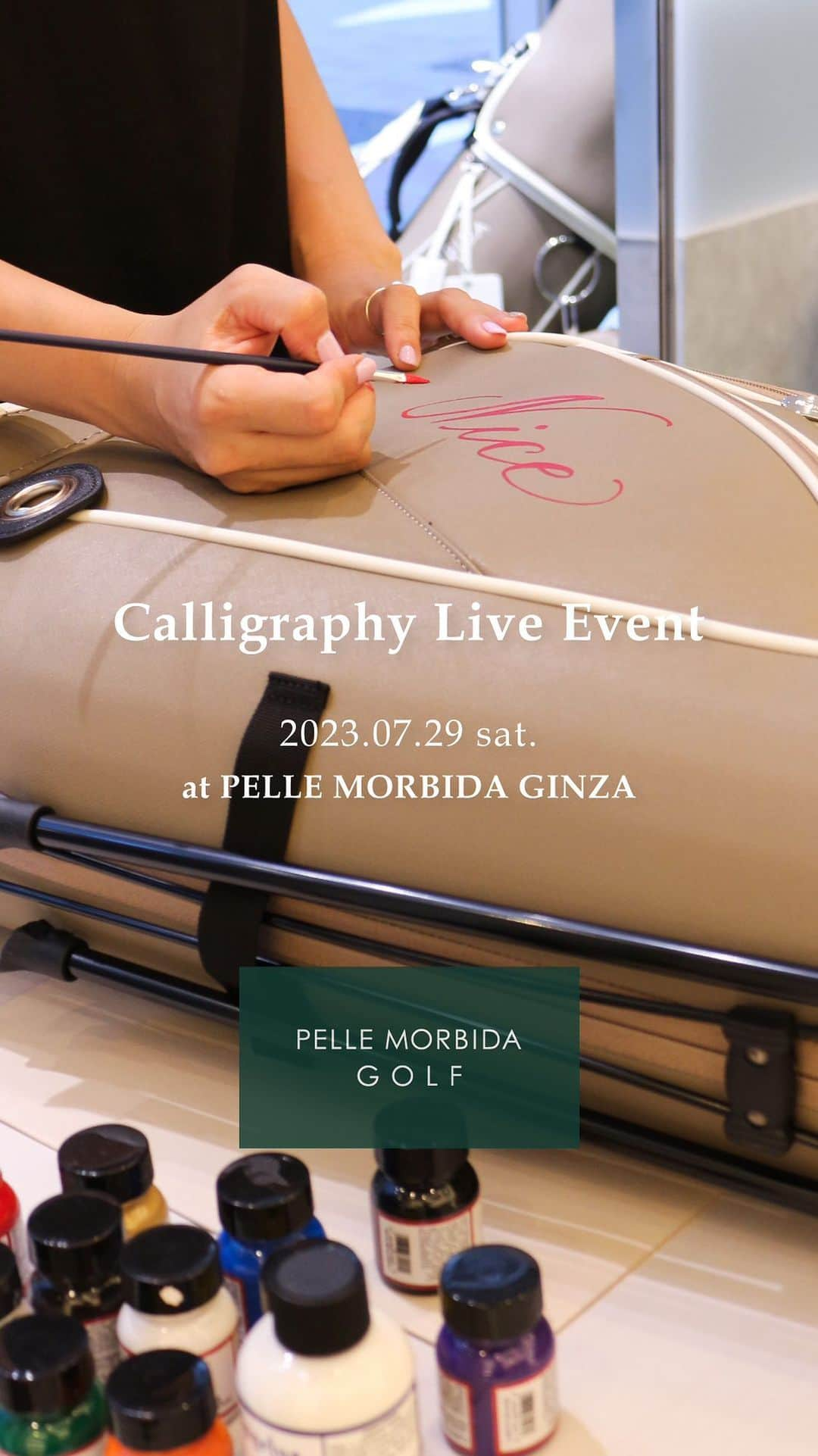 PELLEMORBIDA_Officialのインスタグラム：「《Calligraphy Live Event》 2023.07.29 sat. at PELLE MORBIDA GINZA   7月29日（土）ペッレ モルビダ 銀座本店にて、カリグラファーの島野真希氏（@mscalligraphy ）をお招きし、ライブイベント・オーダーカウンセリングを実施いたしました。   お越しいただきました皆さま、ありがとうございました。 お届けまで少々お待ちください。    また、ペイントオーダーサービスは8月20日（日）まで下記直営店舗にて承っております。 ぜひこの機会にご利用ください。    ┈┈┈┈┈┈┈┈┈┈┈┈┈┈┈┈   ◇ PELLE MORBIDA GOLF ペイントオーダーサービス  ◾️会期：2023年8月20日（日）まで ◾️納期：2023年9月下旬ごろ ◾️場所： PELLE MORBIDA 銀座本店 PELLE MORBIDA 心斎橋店 PELLE MORBIDA 名古屋栄店 PELLE MORBIDA グランフロント大阪店 PELLE MORBIDA 大名古屋ビルヂング店   ┈┈┈┈┈┈┈┈┈┈┈┈┈┈┈┈　   #pellemorbida #pellemorbidagolf #ペッレモルビダ #ペッレモルビダゴルフ  #ペイントオーダー #ライブイベント #カリグラフィー #マーカージュ  #calligraphy #markagenser」