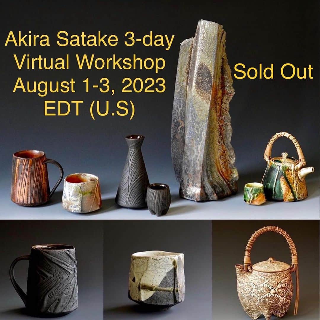 佐竹晃さんのインスタグラム写真 - (佐竹晃Instagram)「My virtual workshop is full now. Thanks 🙇🏻🙇🏻 . www.akirasatake.com or link in bio. . #akirasatakeceramics #clay  #asheville  #gallerymugen  #陶芸 #陶芸家  #佐竹晃 #ceramics #pottery #japanese #japanesepottery #potteryworkshop」8月1日 4時39分 - akirasatake