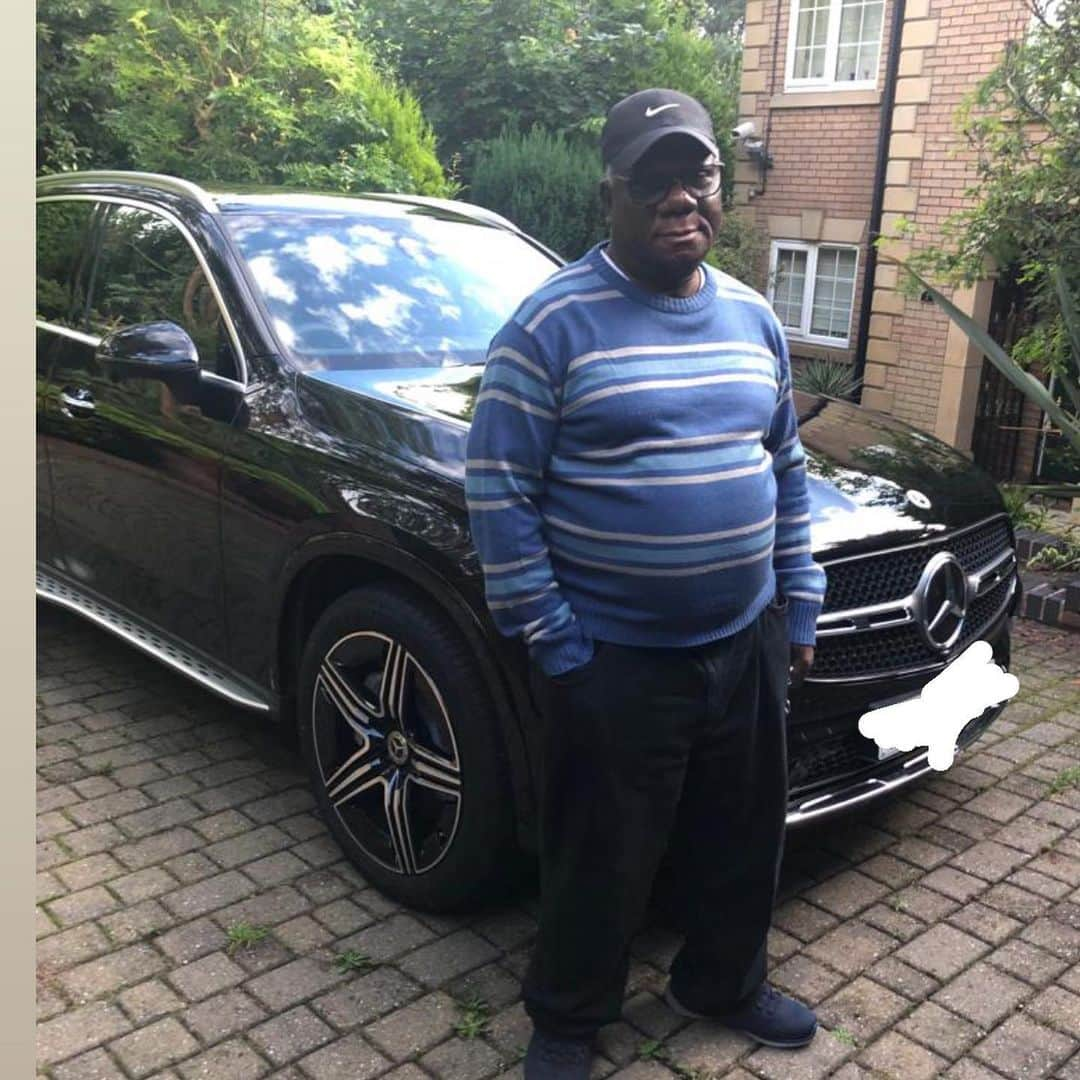 ガブリエル・アグボンラホールのインスタグラム：「Love my dad so much man! 74 years of age and finally he listens to me and spoils himself💪🏾 Brand new German whip for the general Samson ❤️」