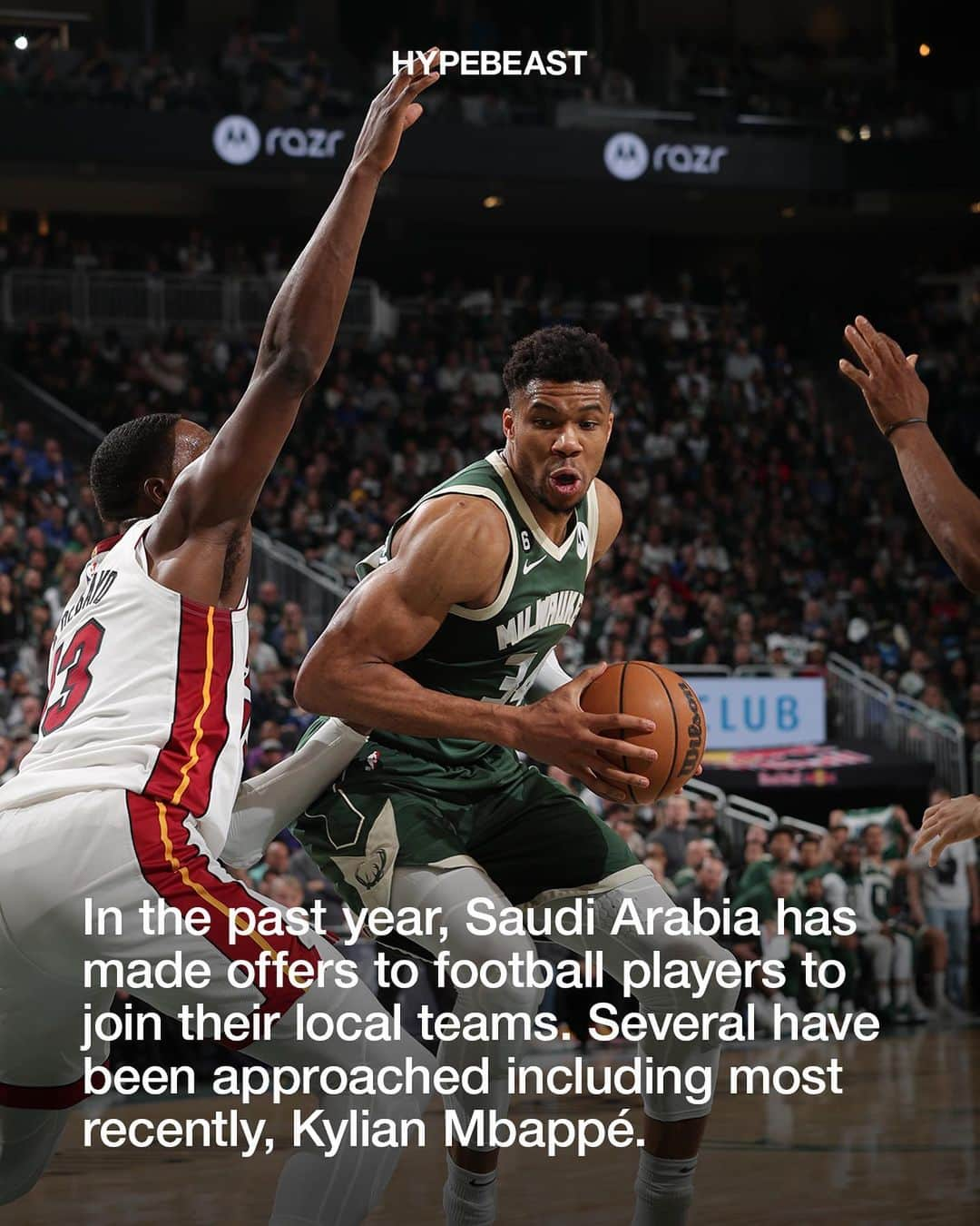 HYPEBEASTさんのインスタグラム写真 - (HYPEBEASTInstagram)「#hypeAF: Saudi Arabia could be seen tapping into the NBA. It’s just a matter of when and who.  The Saudi Basketball League has recently been backed by the country’s @publicinvestmentfund (PIF) which is reportedly valued at over USD $640 billion.   The PIF is the same team behind the recent investments made on athletes and events including football with @cristiano’s transfer to @alnassr, golf where the Saudi-backed @liv_tour has merged with the @pgatour and events such as @jakepaul taking on @tommyfury in Riyadh.  Photo: Getty Images」7月31日 20時38分 - hypebeast