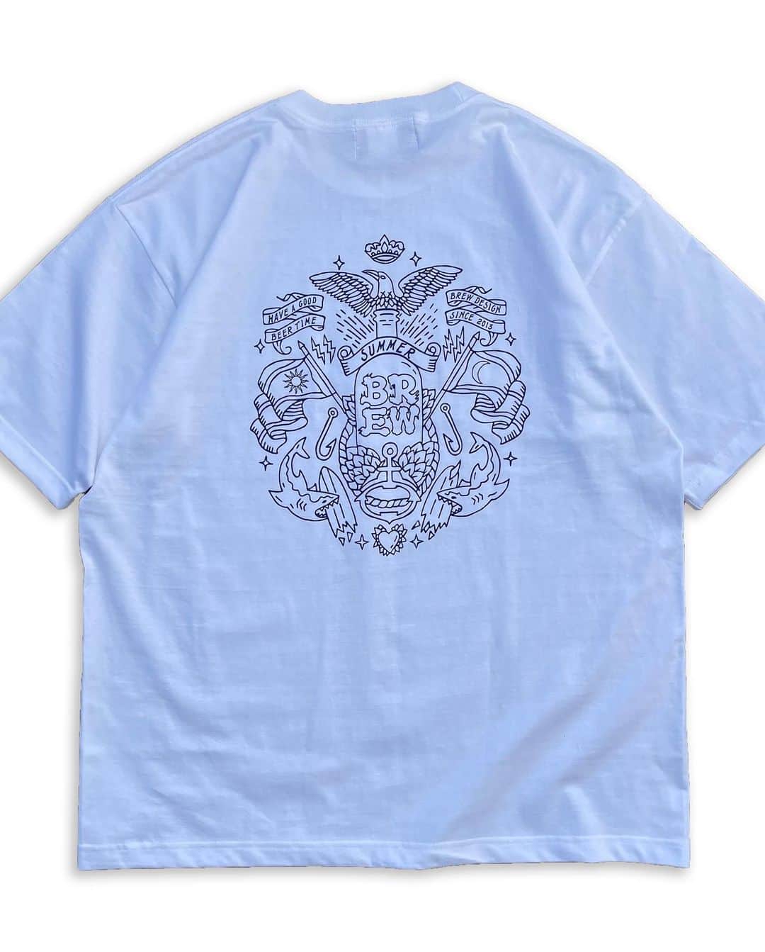 中村貴之さんのインスタグラム写真 - (中村貴之Instagram)「BREW SUMMER Tee 8月1日 12:00〜販売開始 @brew_kikaku プロフィールURLへ🙏  6.2オンス ビックシルエット 身長176cmでL着てます  暑さも楽しんでいきましょう🍺  8/1 12:00(Japan time)〜Commencement of sales 6.2oz Wide silhouette Tee I am 176 cm tall and wear a size L.」7月31日 20時52分 - taka_brew