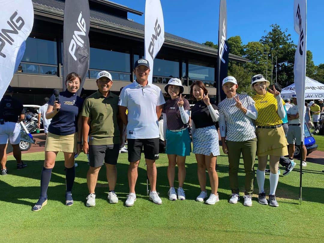 一ノ瀬優希のインスタグラム：「今日はPINGのイベントで、平川カントリークラブに行ってきました😁  お客様のpingコーデかわいかった💛  pingのウエア要チェックです💛  #pingapparel」