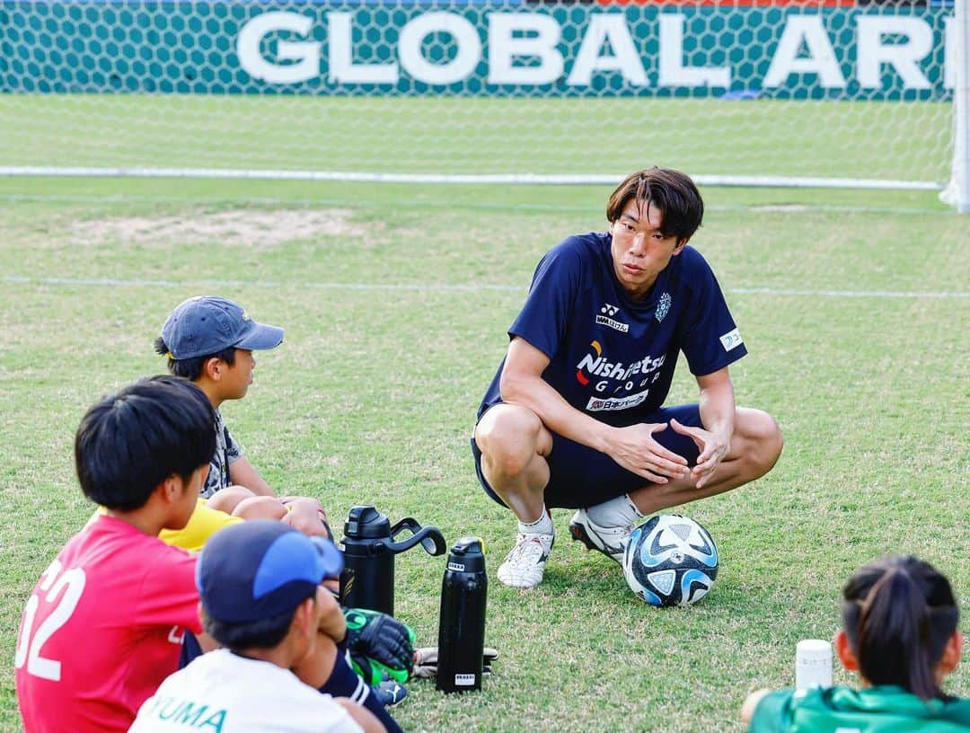 永石拓海のインスタグラム：「📖👨‍🏫⚽️🧤  来てくれてありがとう👍  #宗像市スポーツフェスタ #グローバルアリーナ」