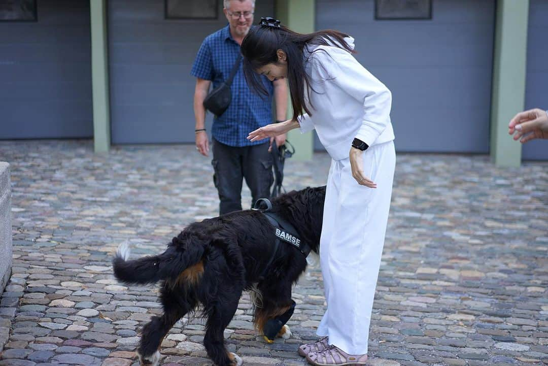 ポーイ・タリーチャダー ペッチャラットのインスタグラム：「เล่นกับน้องแบบคิดในใจ อย่ากัดพี่นะ 🐶」