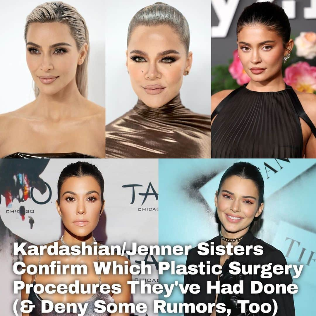 Just Jaredさんのインスタグラム写真 - (Just JaredInstagram)「The Kardashian/Jenner sisters have revealed several plastic surgery procedures they've had done over the years from nose jobs to breast augmentation to facial fillers, however, they've also denied several procedures like Brazilian butt lifts and "12 face transplants." Tap this photo in the LINK IN BIO to see what plastic surgeries Khloe, Kim, Kourtney, Kendall and Kylie have all admitted to getting, and what they've all denied over the years (including the recent boob job that was just added to this list!) #Kardashians Photo: Getty」8月1日 0時11分 - justjared