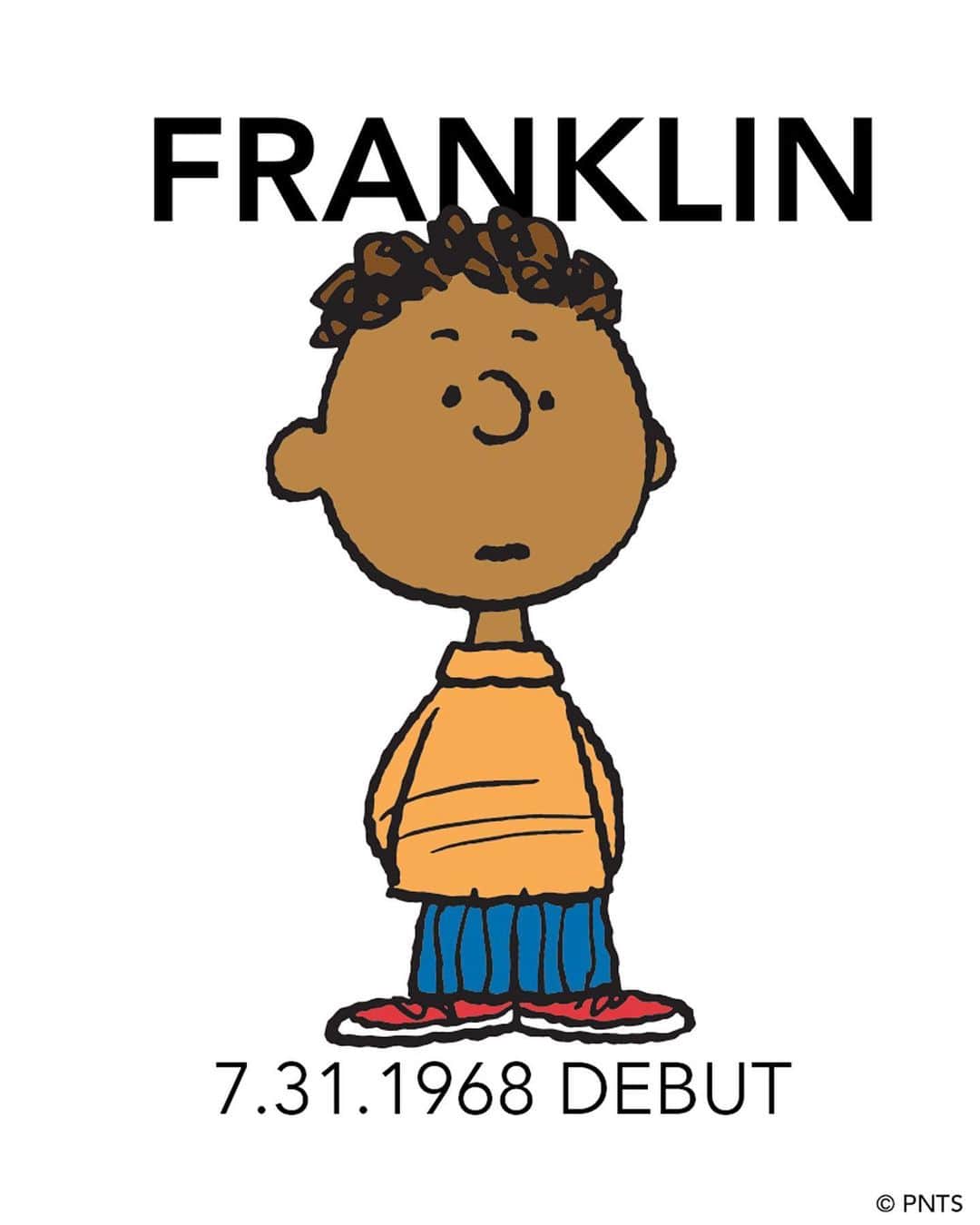 スヌーピーのインスタグラム：「It's #FranklinDay! Today marks the 55th anniversary of Franklin Armstrong's Peanuts debut.⁠⠀⁠ ⁠ After the assassination of Rev. Dr. Martin Luther King Jr., Harriet Glickman, a schoolteacher from Los Angeles, wrote to Charles M. Schulz, suggesting that introducing Black characters in Peanuts could help combat misunderstandings, fear, hate, and violence. After thoughtful consideration, Schulz embraced the idea and introduced Franklin in the summer of 1968, breaking barriers and making history.⁠ ⁠ Since then, Franklin has become a beloved character that lives in Peppermint Patty's neighborhood, attends her school, and even plays centerfield for her baseball team! He quickly became one of Charlie Brown's closest friends after they met on the beach. Despite a busy schedule with swim club, guitar practice, and 4-H, Franklin still finds time to enjoy baseball and have philosophical discussions with the gang.⁠ ⁠ "Like so much of Peanuts, I had taken Franklin for granted, but when we began the research for the 50th anniversary of his debut in the comic strip, I realized how much Sparky had to consider when he introduced a new character. The Peanuts neighborhood is sort of a ‘closed loop,’ so it took a lot of thinking. I consider Franklin’s introduction into the strip a stroke of genius."— Jean Schulz⁠ ⁠ This Peanuts comic strip was first published on this day in 1968.」