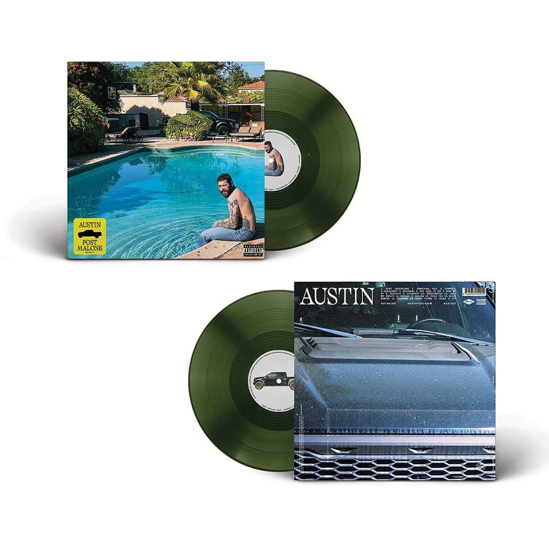 ポスト・マローンさんのインスタグラム写真 - (ポスト・マローンInstagram)「AUSTIN vinyl packaging by @playlabinc. Available now at shop.postmalone.com」8月1日 1時13分 - postmalone