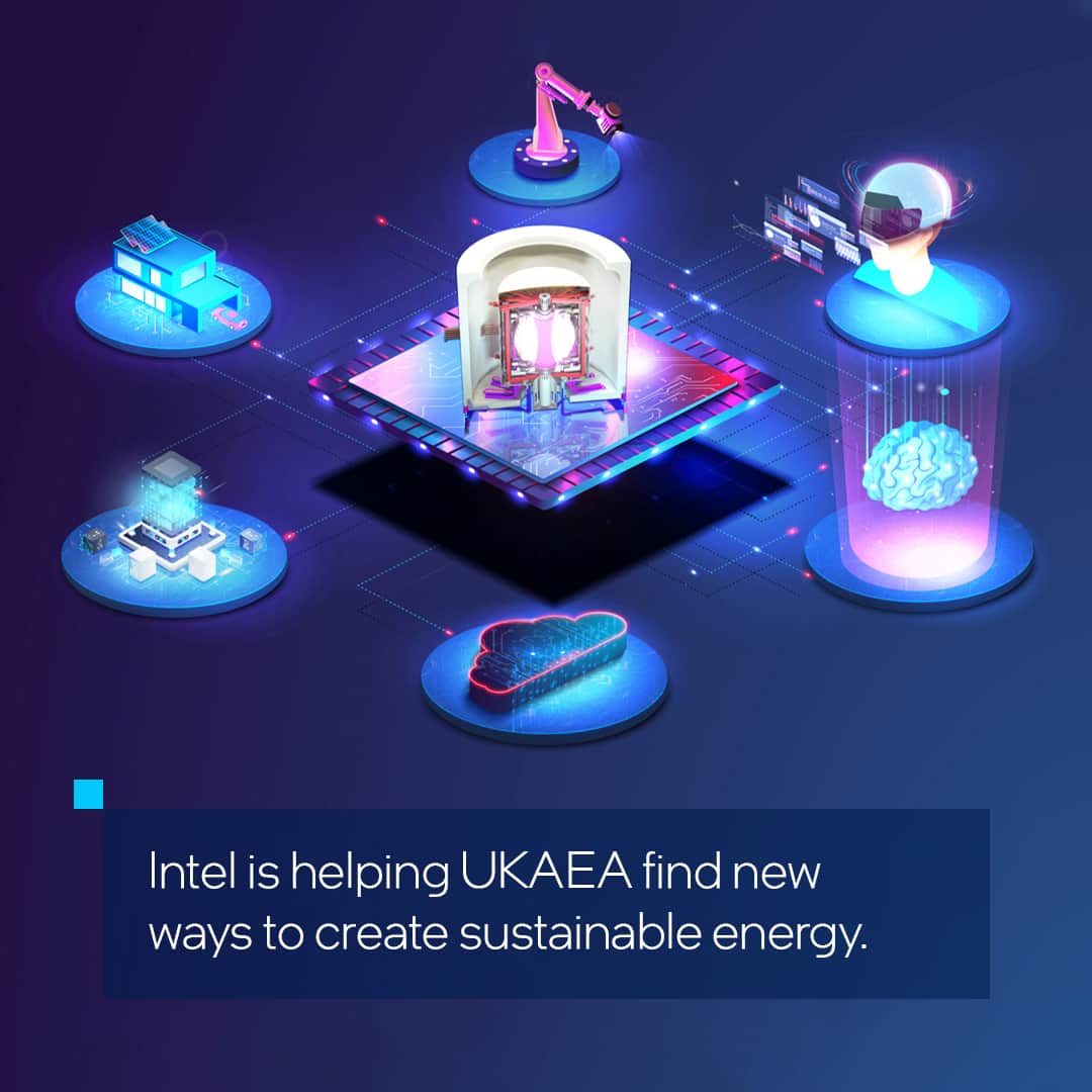 インテルのインスタグラム：「The need to find new sources of sustainable energy has become increasingly critical. UKAEA is using advanced Intel #tech to explore fusion energy as a source of sustainable energy. ☀🌍」