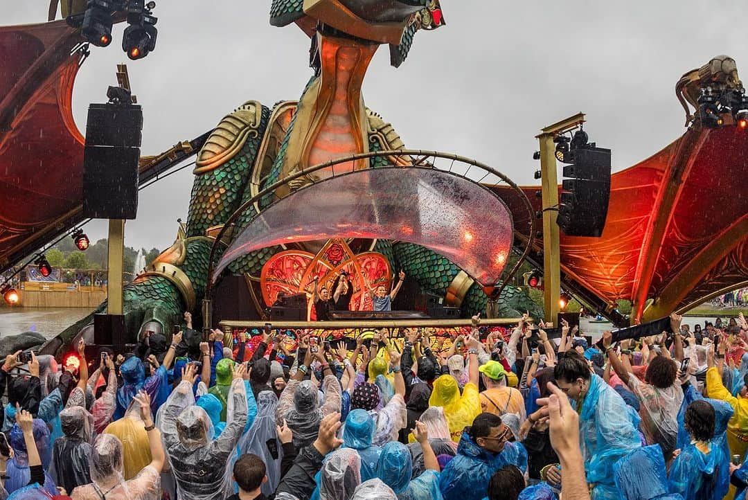 Dannicさんのインスタグラム写真 - (DannicInstagram)「What a night @tomorrowland 🔥🫶🏻 Thank you to everyone showing up in the pouring rain at the Rose Garden and big up to my brother @hardwell for closing my set for an epic surprise b2b❤️😱💥 more footage is coming soon!」8月1日 2時43分 - dannic