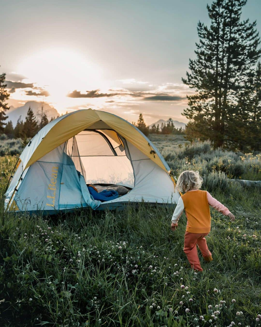 L.L.Beanのインスタグラム：「Sun, s'mores, fire and flowers. The perfect camping weekend. #BeanOutsider (📸: @roamwithbus)」