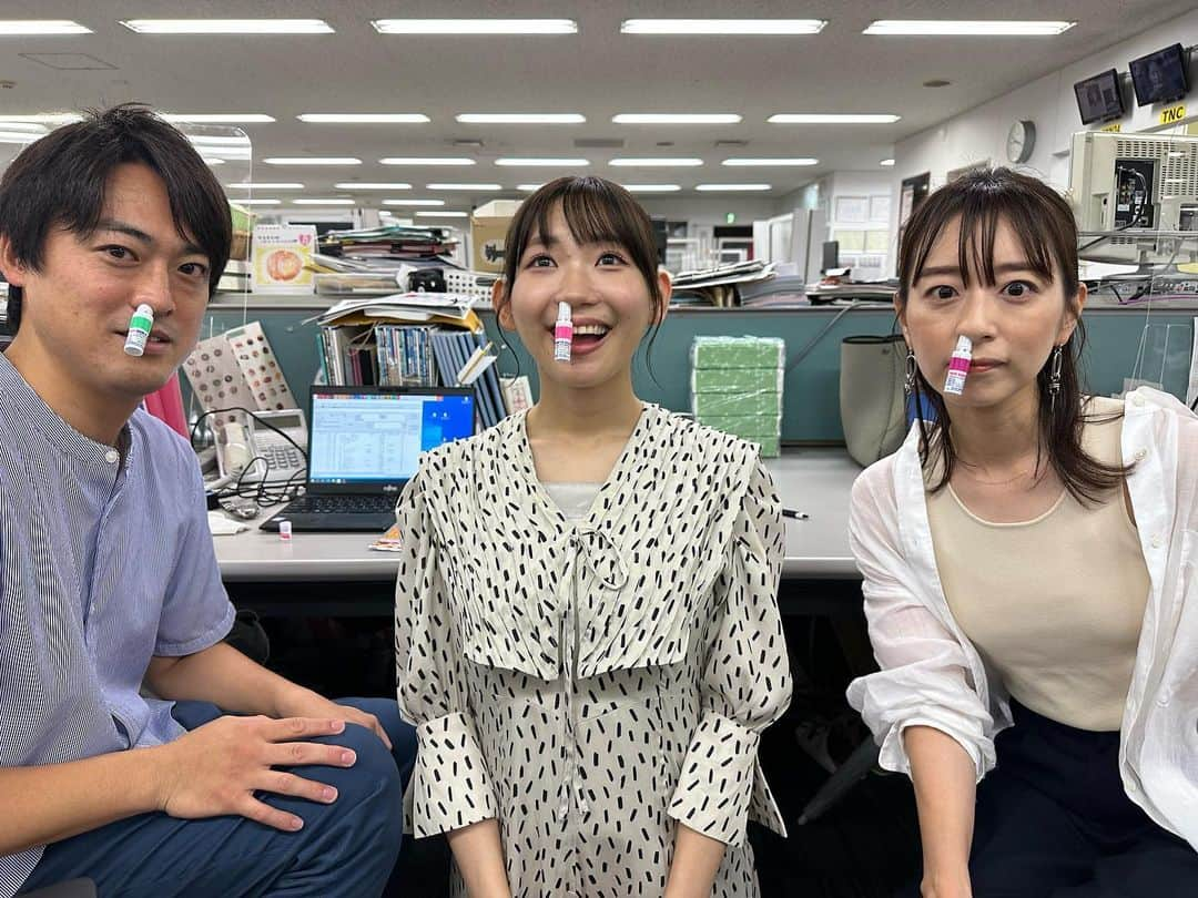 中谷萌さんのインスタグラム写真 - (中谷萌Instagram)「7/31をもって茉里奈さんが FBSをご卒業されました🥹  1番歳の近いお姉ちゃんが いなくなっちゃった…  最後の最後まで、 楽しくて明るくて 後輩のおふざけにも付き合ってくれる、優しい先輩でした☺️🩵  次のステージでも 頑張ってください！✨」8月1日 14時25分 - n_moepi_fbs