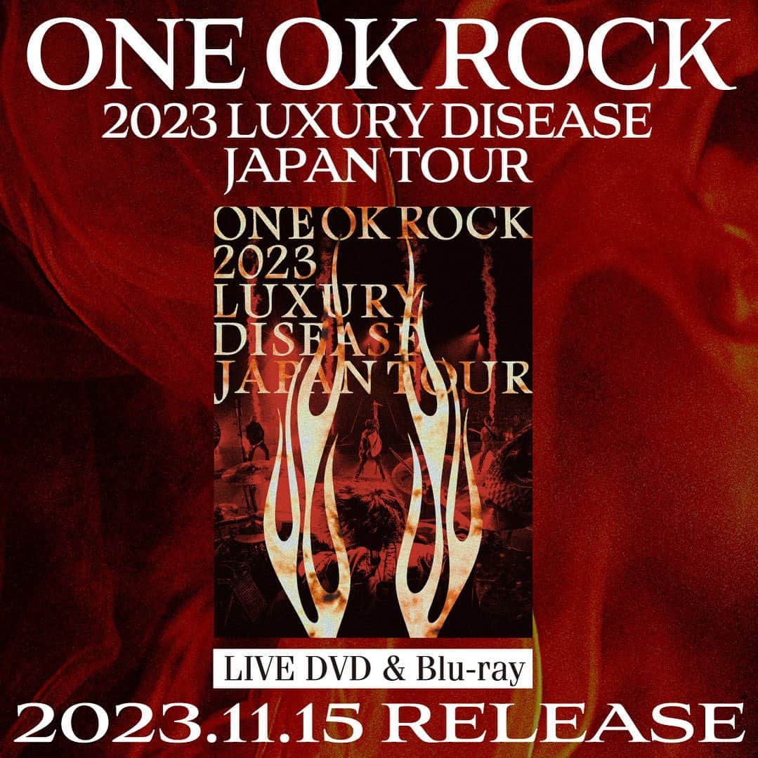 Taka のインスタグラム：「LIVE DVD&Blu-ray 『ONE OK ROCK 2023 LUXURY DISEASE JAPAN TOUR』 予約受付中！ 2023年11月15日発売！ https://oor.lnk.to/LD_DVDBD  #ONEOKROCK #LuxuryDisease」