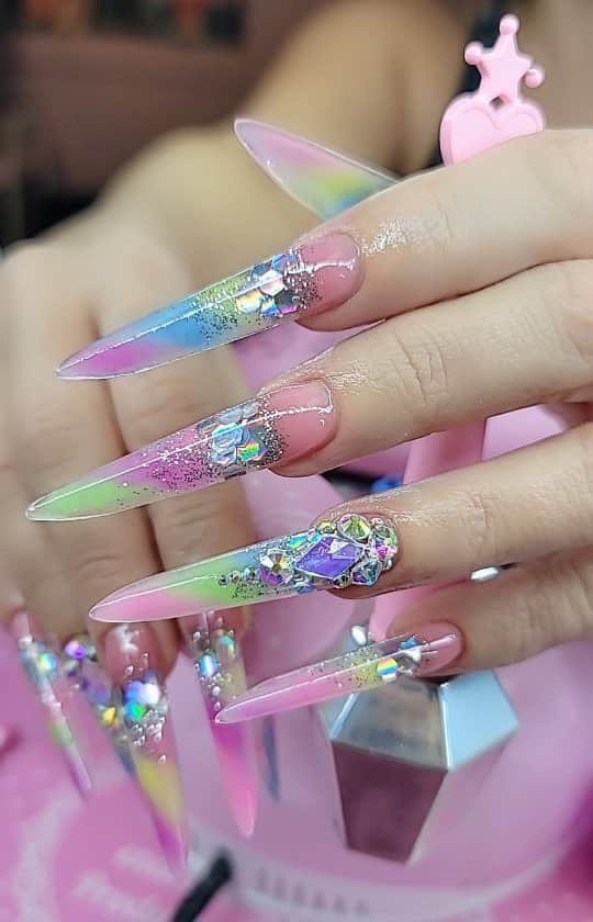 Max Estradaのインスタグラム：「Enailcouture.com 123go Russian sculpture pipe and neon arcylic  Enailcouture.com new 123go bubble gum gel,  solid glue gel♡ vegan and Hypoallergenic.  Made in America 🇺🇸The moment so many have been waiting for is finally here! Enailcouture.com 123go maximum square is the longest flat boxy square pre made full coverage gel nail in the game. We also dropped xs sculpture square and magical ice hologram stickers☆Enailcouture.com 123go 5XL Coffin nails are the longest full coverage pre made gel nails in the world. They are EVERYTHING, made in America.Enailcouture.com new product drop ♡!~ 123go diy gel and our new charm nail stickers 😍Enailcouture.com made in American ♡!~Enailcouture.com 123go pre made gel nails are the game changer !~ perfect nails every time with no smells or dust!~ long lasting and easy removal , made in America! Enailcouture.com  #ネイル #nailpolish #nailswag #nailaddict #nailfashion #nailartheaven #nails2inspire #nailsofinstagram #instanails #naillife #nailporn #gelnails #gelpolish #stilettonails #nailaddict #nail #💅🏻 #nailtech#nailsonfleek #nailartwow #네일아트 #nails #nailart #notd #makeup #젤네일  #glamnails #nailcolor  #nailsalon #nailsdid #nailsoftheday Enailcouture.com」
