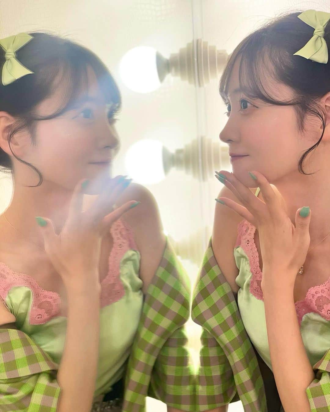 櫻井優衣のインスタグラム：「🍈🍈🍈  #わたしの一番かわいいところ #ふるっぱー　#櫻井優衣」