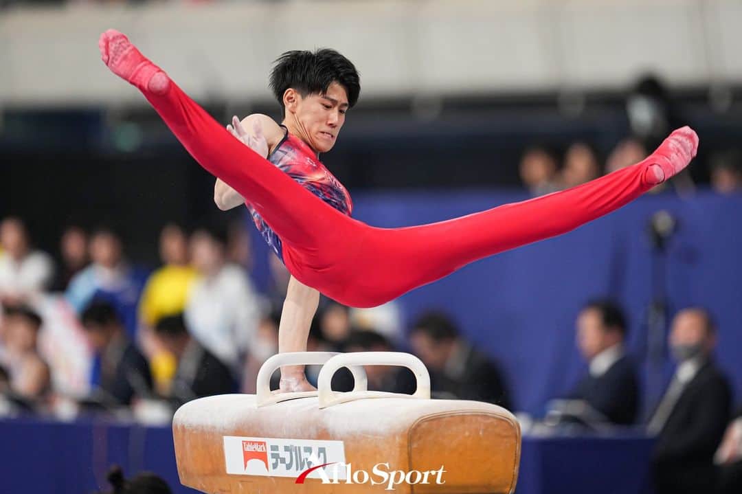 アフロスポーツのインスタグラム：「橋本大輝/Daiki Hashimoto, APRIL 21, 2023 - Artistic Gymnastics : The 77th All Japan Artistic Gymnastics Individual All-Around Championship Men's Qualification Pommel Horse at the Tokyo Metropolitan Gymnasium in Tokyo, Japan.  #artisticgymnastics #sportphoto #sportphotography #スポーツ写真」