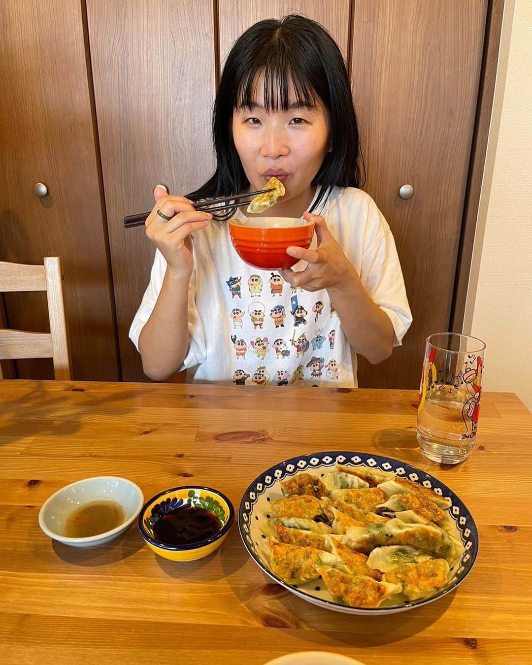 マナのインスタグラム：「🥟🥟🥟おつギョ  #餃子 #dumplings」