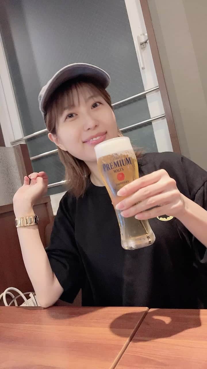 天野麻菜のインスタグラム：「ビール女子。3556」