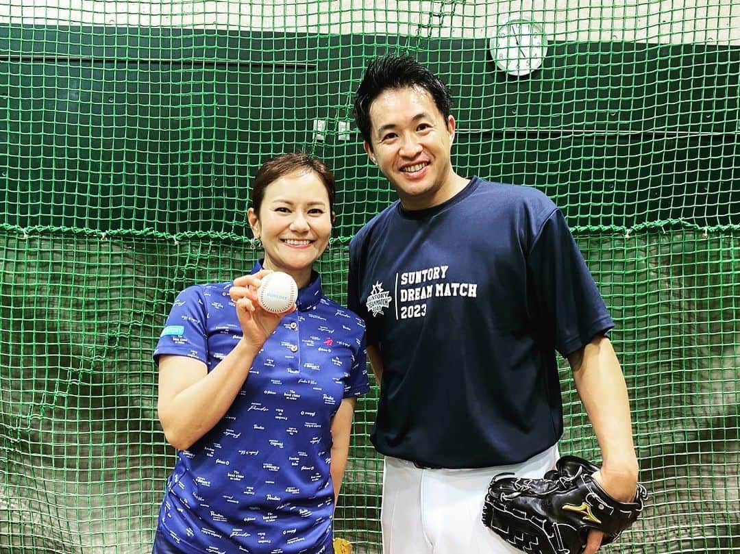 五十嵐亮太のインスタグラム：「サントリードリームマッチ！  宮里さんの始球式のお手伝いをさせてもらいました⛳️」