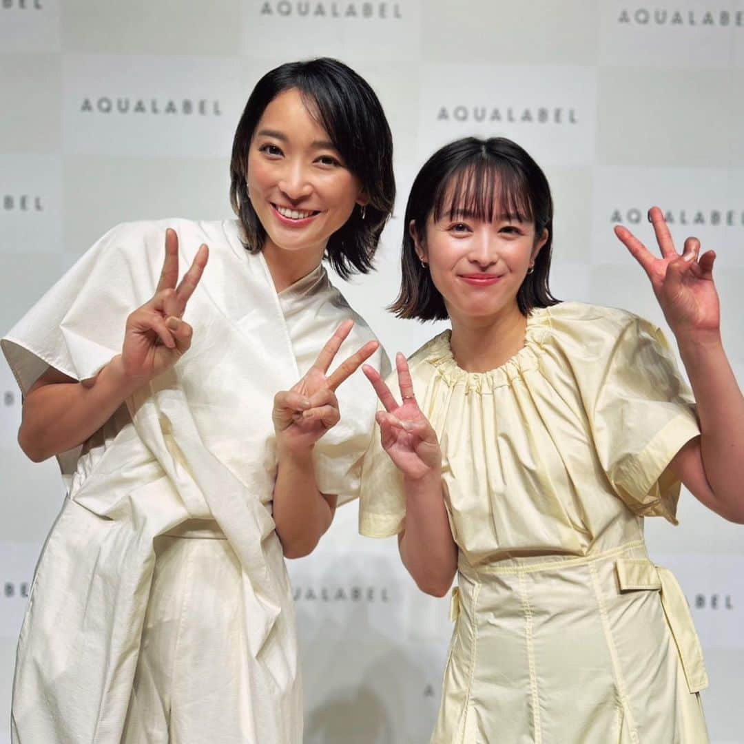 杏さんのインスタグラム写真 - (杏Instagram)「資生堂のイベントで、清野菜名ちゃんと一緒でした！  実は今日…初めて会いました😳✨ これからよろしくね☺️  We met for the first time today!  @aqualabelofficial  @seinonana」8月1日 17時47分 - annewatanabe_official