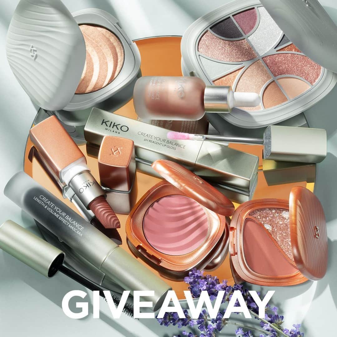 KIKO MILANOさんのインスタグラム写真 - (KIKO MILANOInstagram)「GIVEAWAY ALERT! Get ready to Create Your Balance with our new collection! 💖 Three winners will be rewarded with a hamper of #KIKOBalance goodies! 🤩⁣ Here’s how to participate:​⁣ - Like the giveaway post on Instagram ​⁣ - Tag 3 friends in the comments​⁣ - Make sure you’re following @kikomilano on Instagram​⁣ 3 winners will be picked randomly & announced on IG stories!​⁣ Giveaway ends 06/08/2023, 23.59 CET. Rules here: https://bit.ly/KIKOCreateYourBalanceGiveaway ⁣ ⁣ Colour Boost Face Bronzing Drops 01 - Contour Boost Powder Blush 02 - Glow Boost Powder Highlighter 02 - Gaze Defining Eyeshadow Palette 02 - Gaze Defining Eyashadow Duo 01 - Length & Volume Effect Mascara - pH Reagent Lip Gloss - Definition Boost Lipstick 04⁣」8月1日 19時30分 - kikomilano