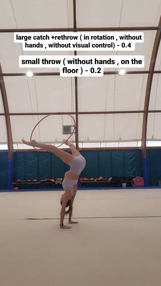 メリティナ・スタニウタのインスタグラム：「Rate it !  #RHYTHMICGYMNASTICS #gymnastics #hoop #hoopda #throw #catch #apparatusdifficulty #acribatic」