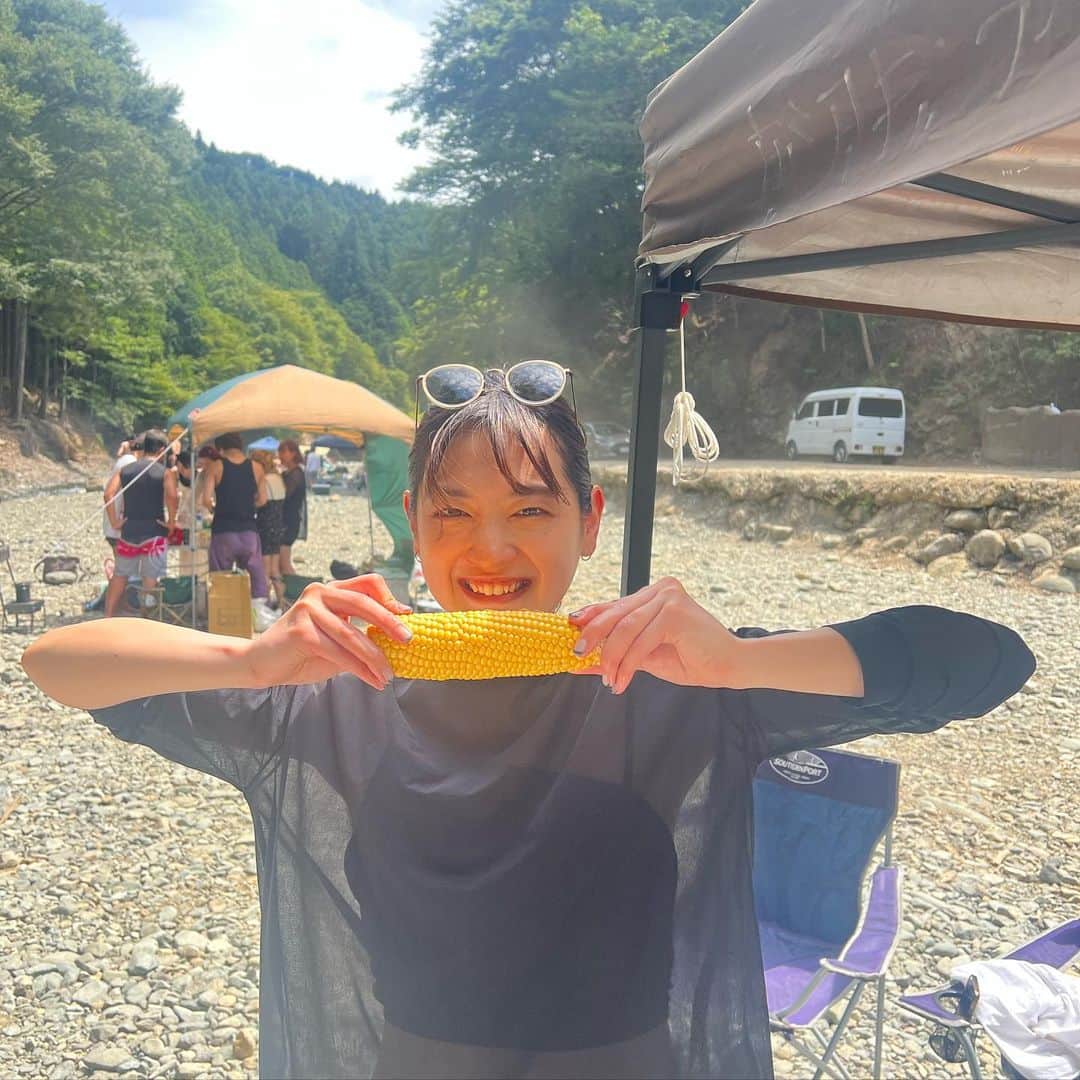 佐藤 渚のインスタグラム：「BBQ楽しかった！　  8月美容室のご予約お待ちしております。 今月は予約の埋まりが早いのでご予約お早めにー！  #bbq #とうもろこし」