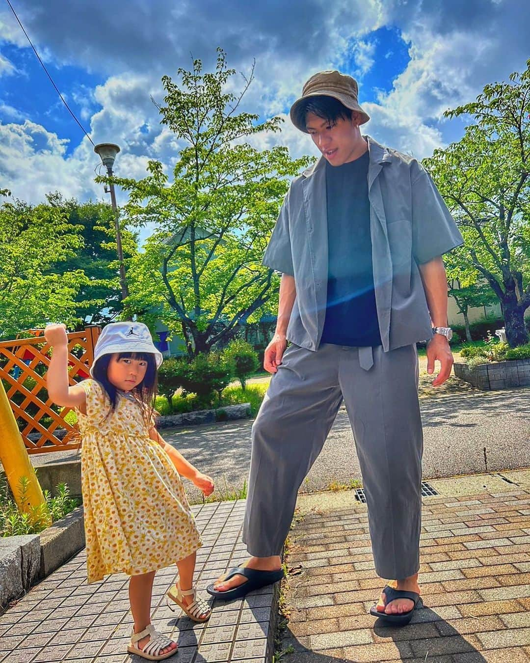 保岡龍斗のインスタグラム：「Summer time🌞 #バケットハット#夏#モーリスラクロア」