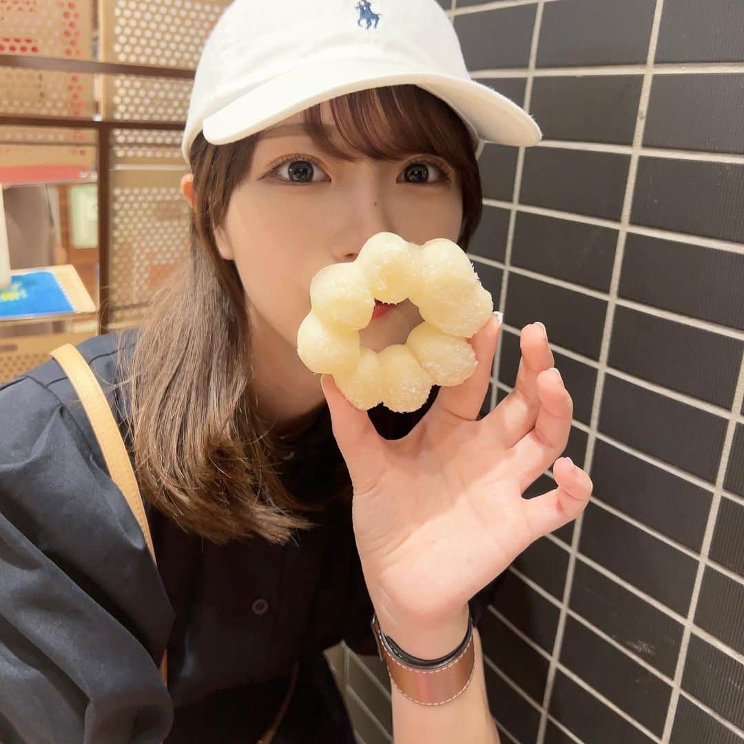 松本美紅のインスタグラム：「ミスド🍩食べたいな  #白ポンデ」